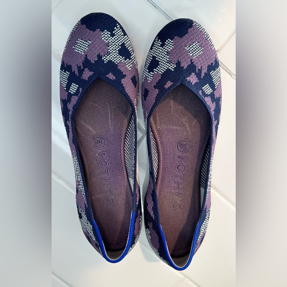Rothy’s Violet Botanicamo Flats -size 8